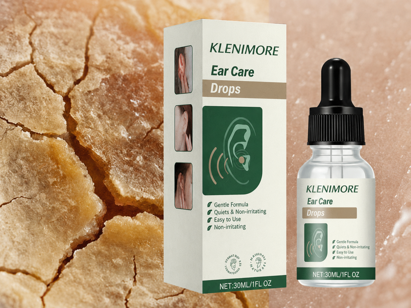 【👑Top Sellers of 2026】👂KLENIMORE Ear Care Drops- Tinnitus Relief – Gentle Cleansing & Soothing Relief for Healthy Ears -Plant-Based Formula|FDA-Registered
