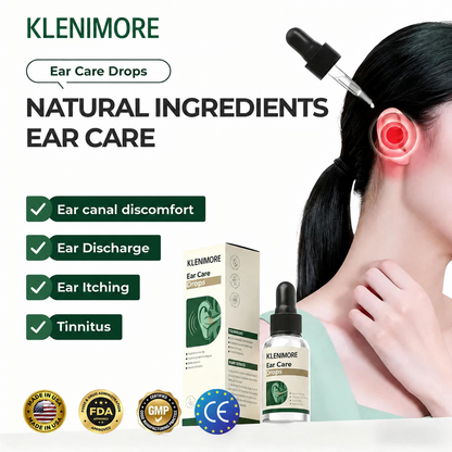 【👑Top Sellers of 2026】👂KLENIMORE Ear Care Drops- Tinnitus Relief – Gentle Cleansing & Soothing Relief for Healthy Ears -Plant-Based Formula|FDA-Registered