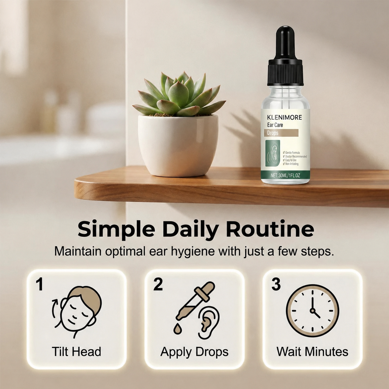 【👑Top Sellers of 2026】👂KLENIMORE Ear Care Drops- Tinnitus Relief – Gentle Cleansing & Soothing Relief for Healthy Ears -Plant-Based Formula|FDA-Registered