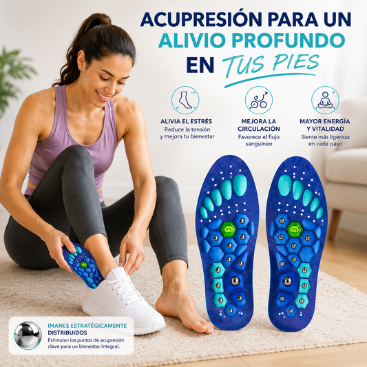 AlivioPies – Plantillas de masaje magnéticas con Tecnología de acupuntos