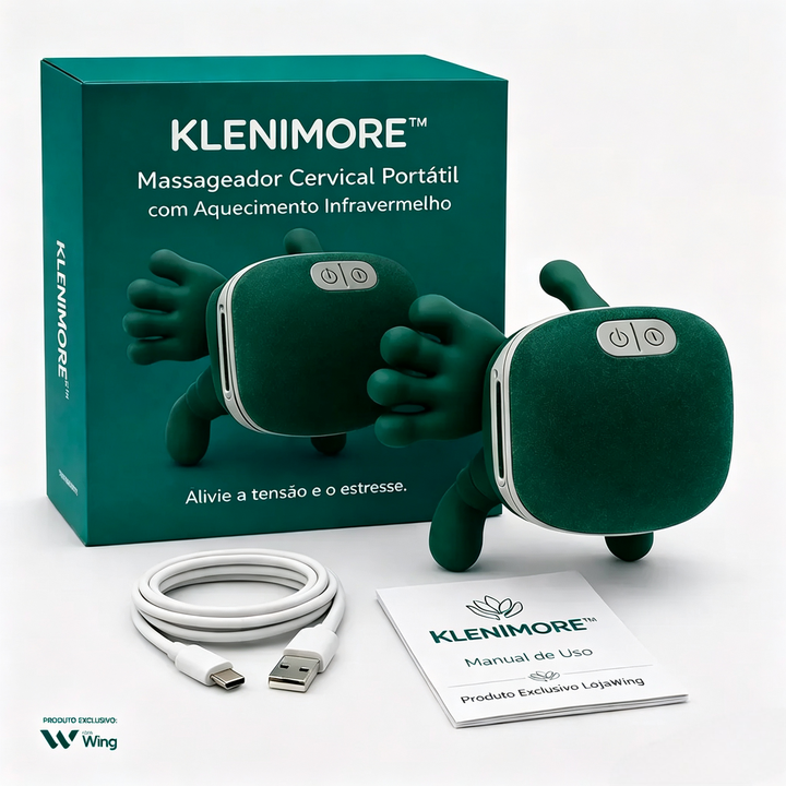 KLENIMORE™ – Massageador Cervical Portátil com Aquecimento Infravermelho