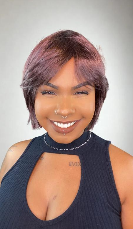 Chic Lavender Pixie Cut Wig🔥🔥🔥