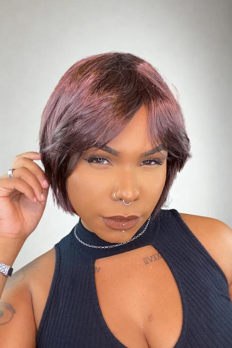 Chic Lavender Pixie Cut Wig🔥🔥🔥
