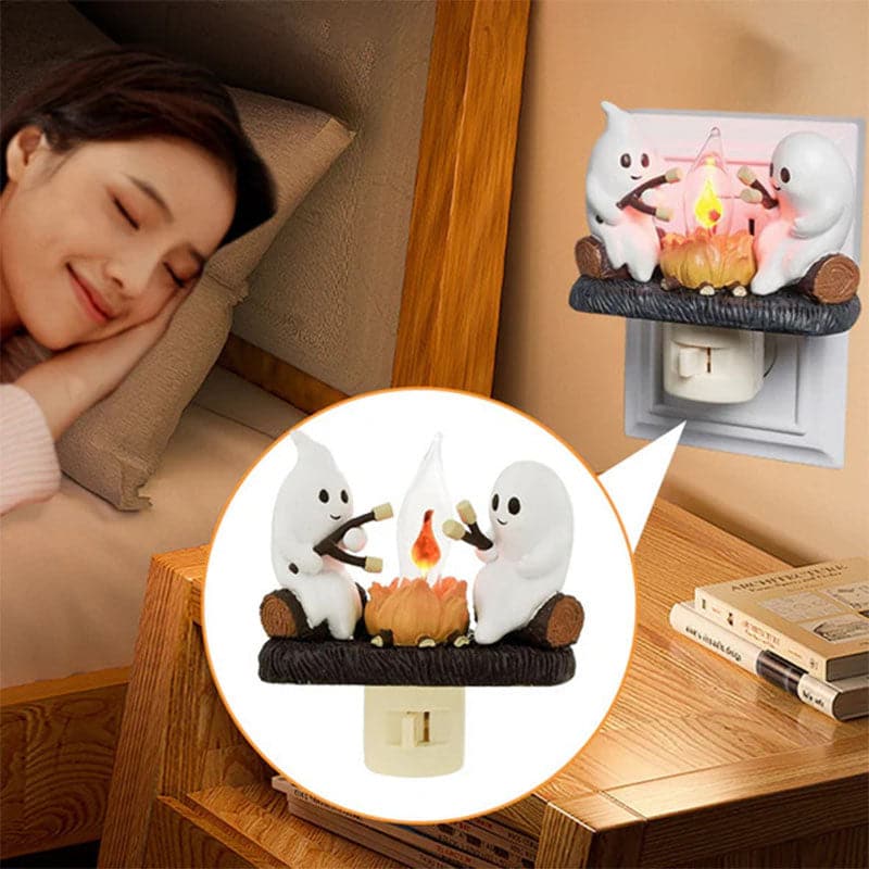 🎉Pre Halloween Big Deal 🎃Flashing night light 3D Ghost campfire