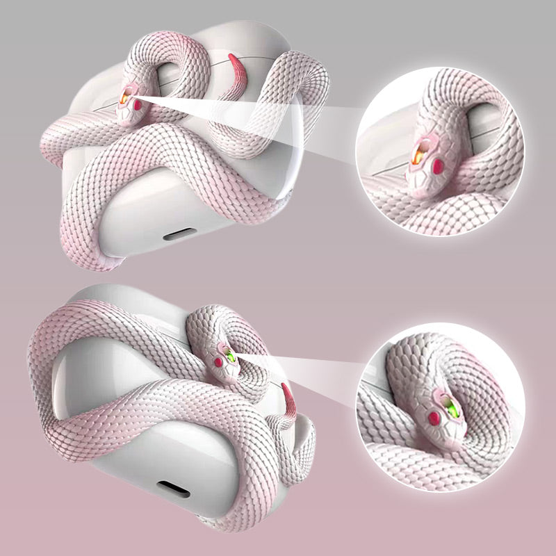 Creative 3D Snake Wireless Earphone Protective Case